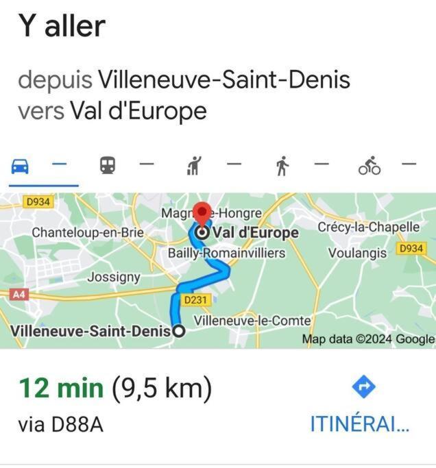 Charmant Appartement 2 Pieces Proche Disneyland Villeneuve-Saint-Denis Exterior foto